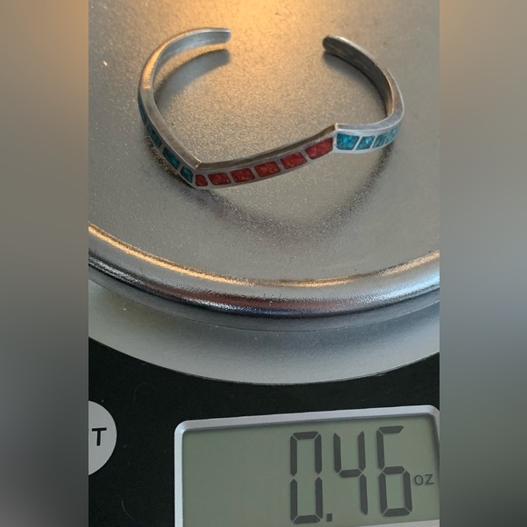 Native Turquoise Petit Coral Cuff - Picture 4 of 4